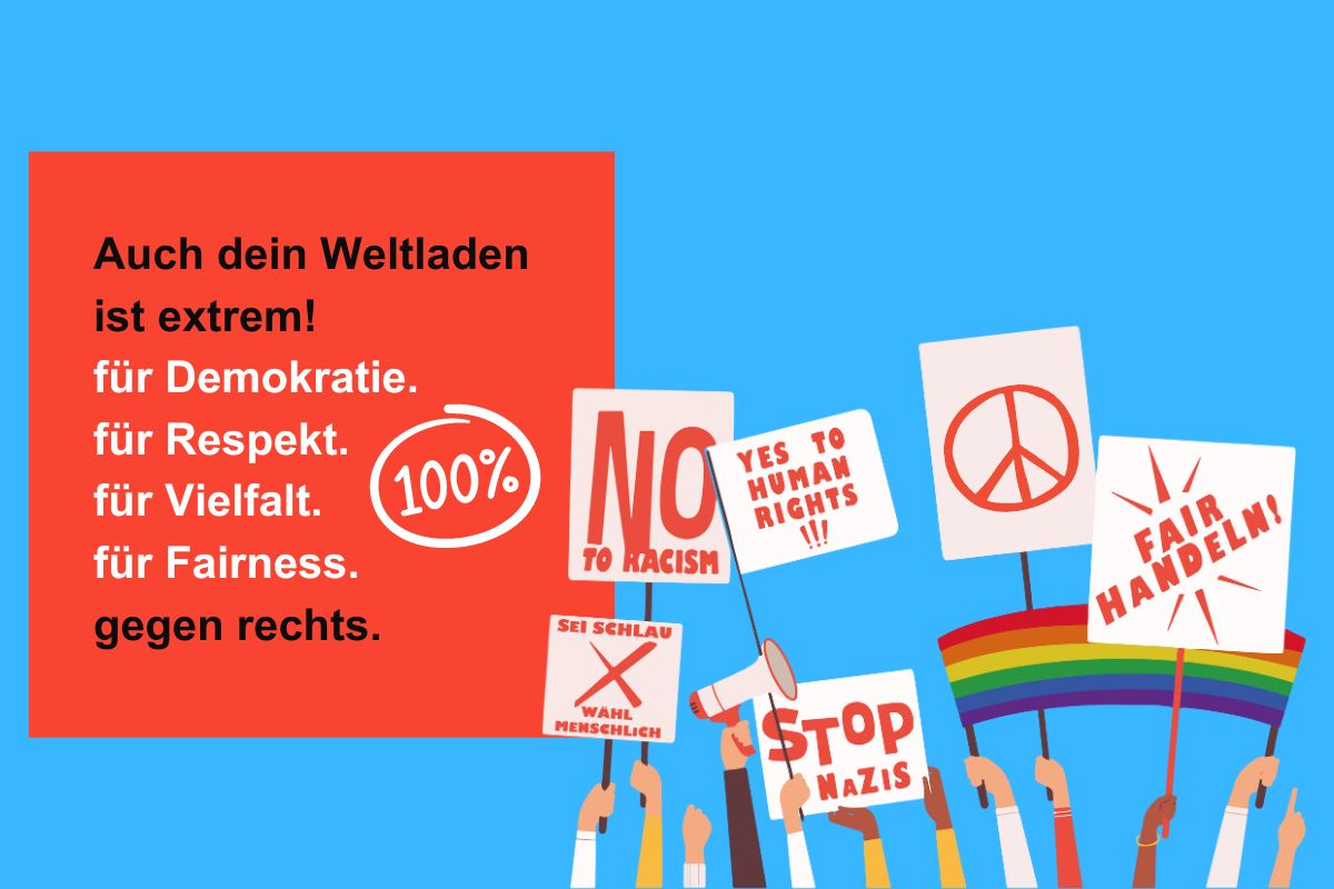 Weltläden gegen rechts